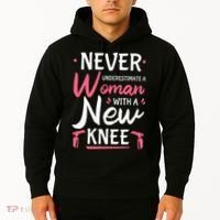 Never Underestimate A Women New Knee Replacement Surgery Hoodie thumb 2