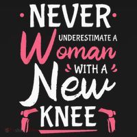 Never Underestimate A Women New Knee Replacement Surgery Mousepad thumb 1