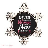 Never Underestimate A Women New Knee Replacement Surgery Ornament thumb 0