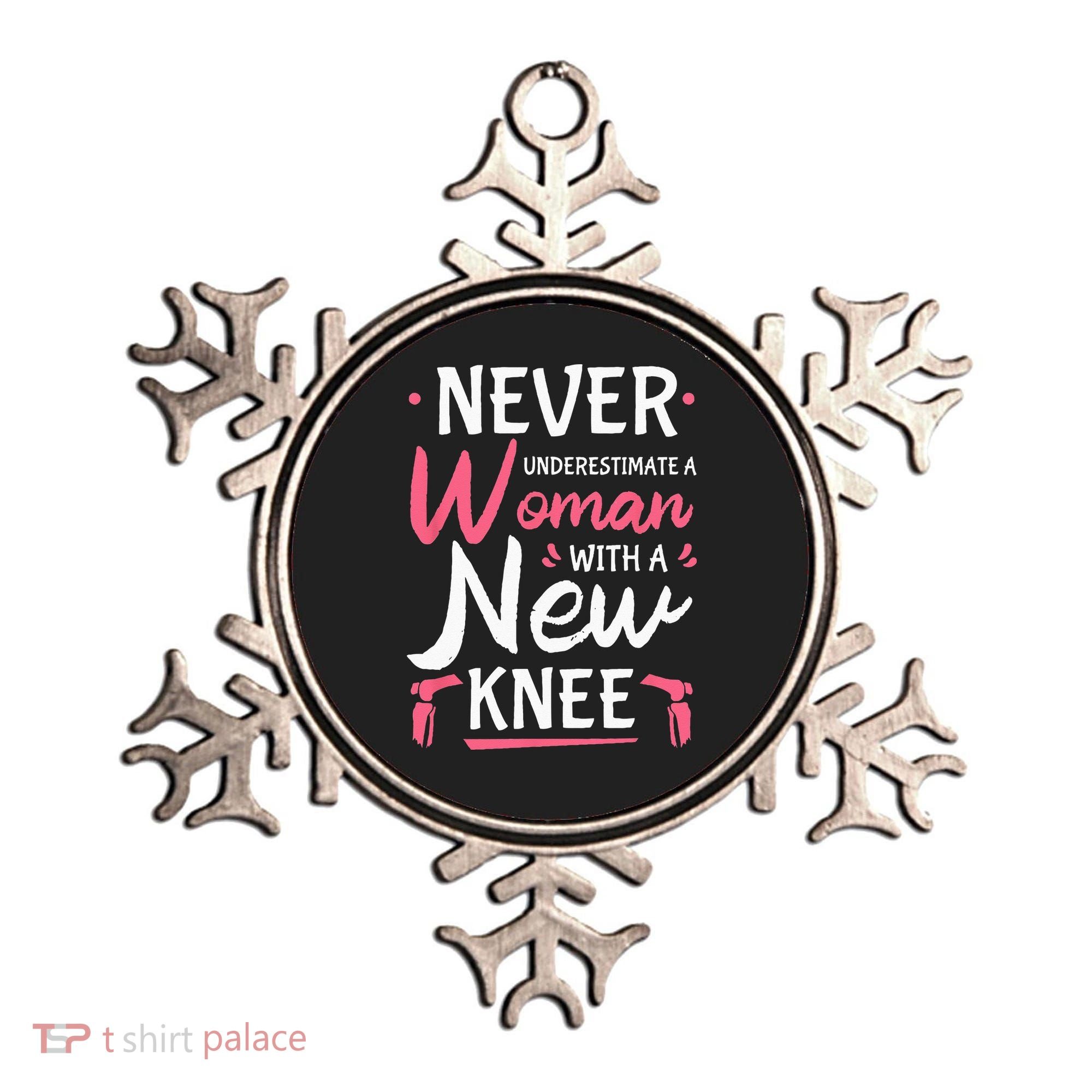 Never Underestimate A Women New Knee Replacement Surgery Ornament