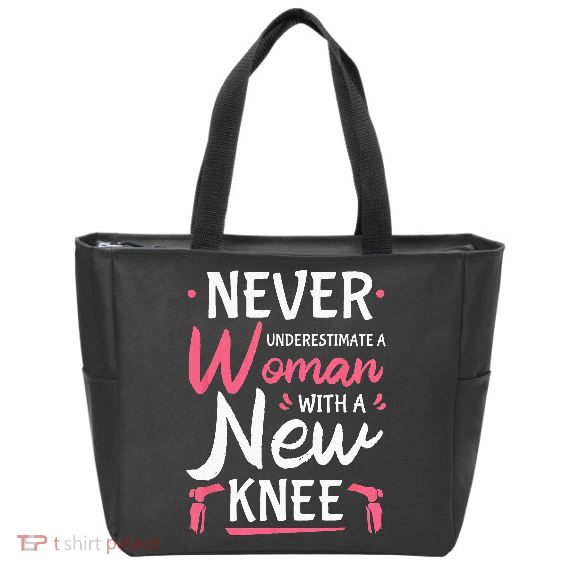 Never Underestimate A Women New Knee Replacement Surgery Tote Bag