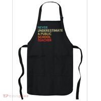 Never Underestimate A Public School Teacher Walz Waltz Apron thumb 0