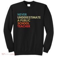 Never Underestimate A Public School Teacher Walz Waltz Sweatshirt thumb 0