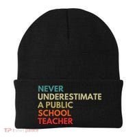 Never Underestimate A Public School Teacher Walz Waltz Beanie thumb 0
