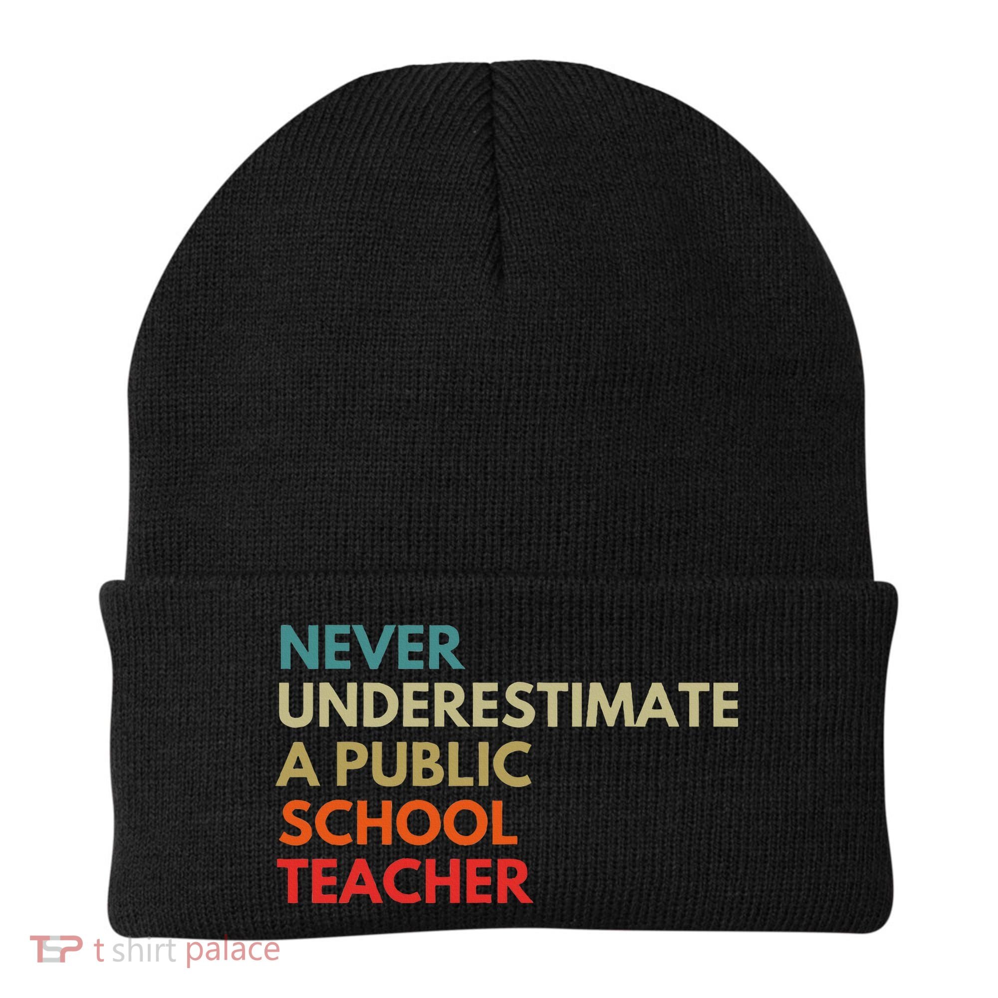 Never Underestimate A Public School Teacher Walz Waltz Beanie
