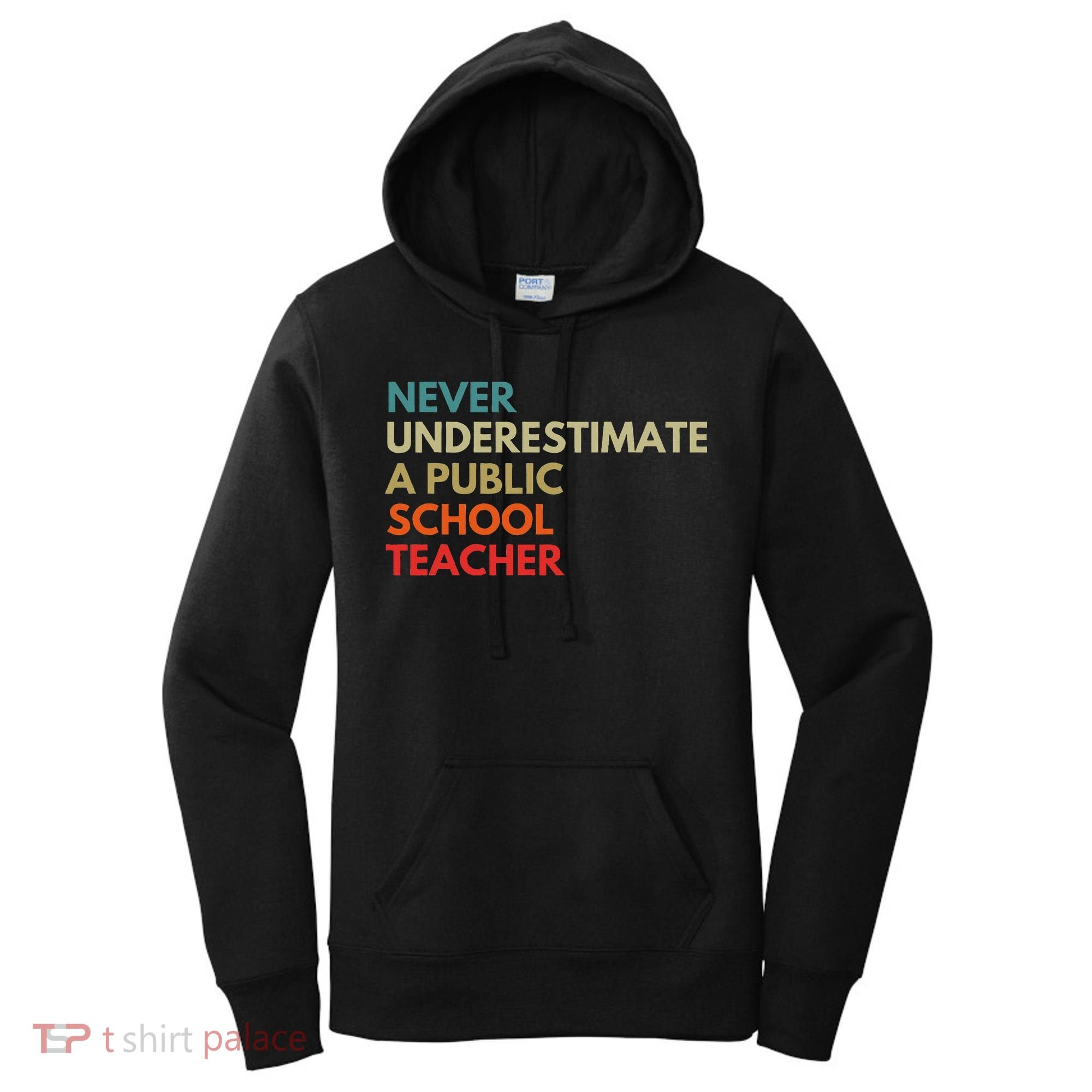 Never Underestimate A Public School Teacher Walz Waltz Women's Hoodie