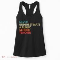 Never Underestimate A Public School Teacher Walz Waltz Women's Tank Top thumb 0