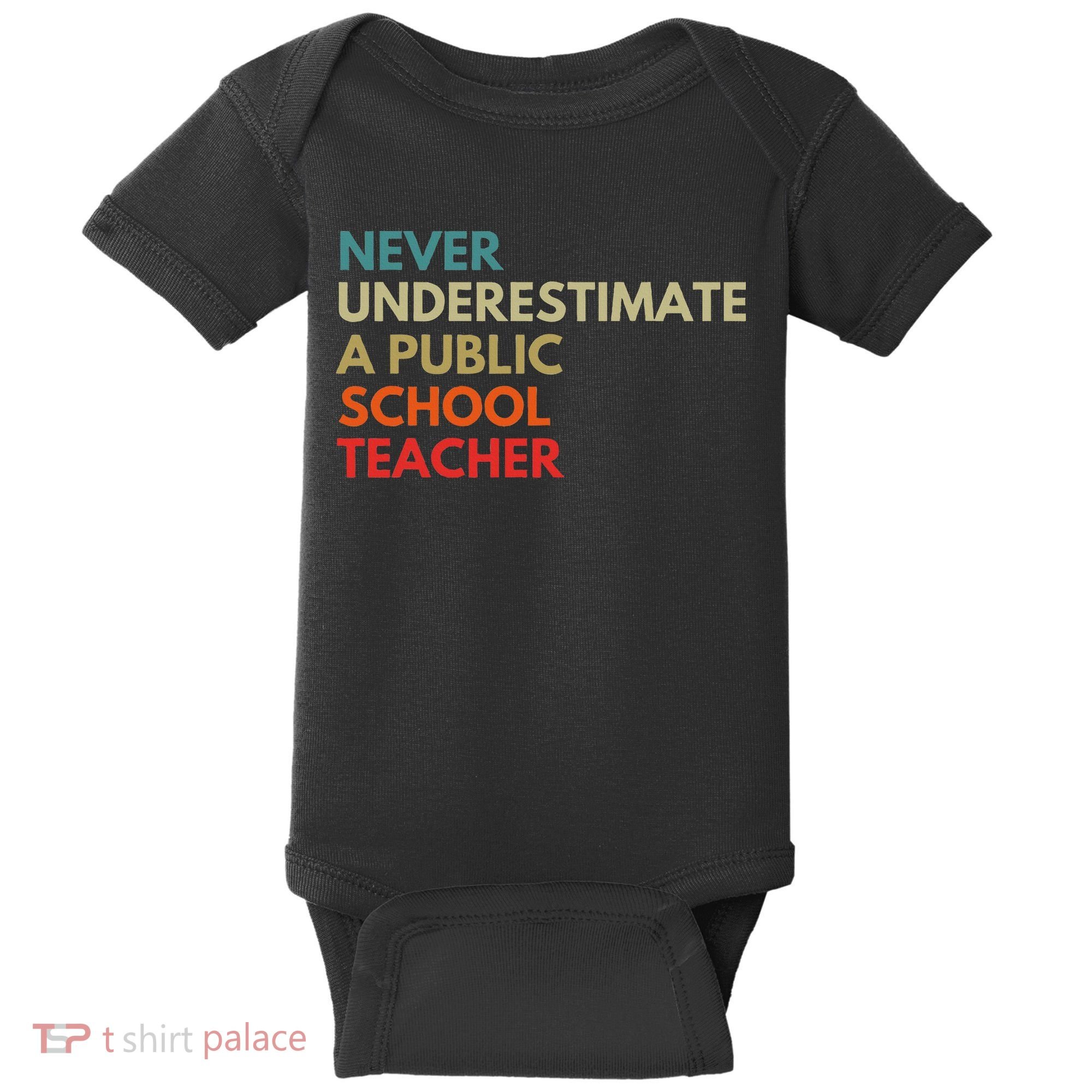 Never Underestimate A Public School Teacher Walz Waltz Baby Bodysuit
