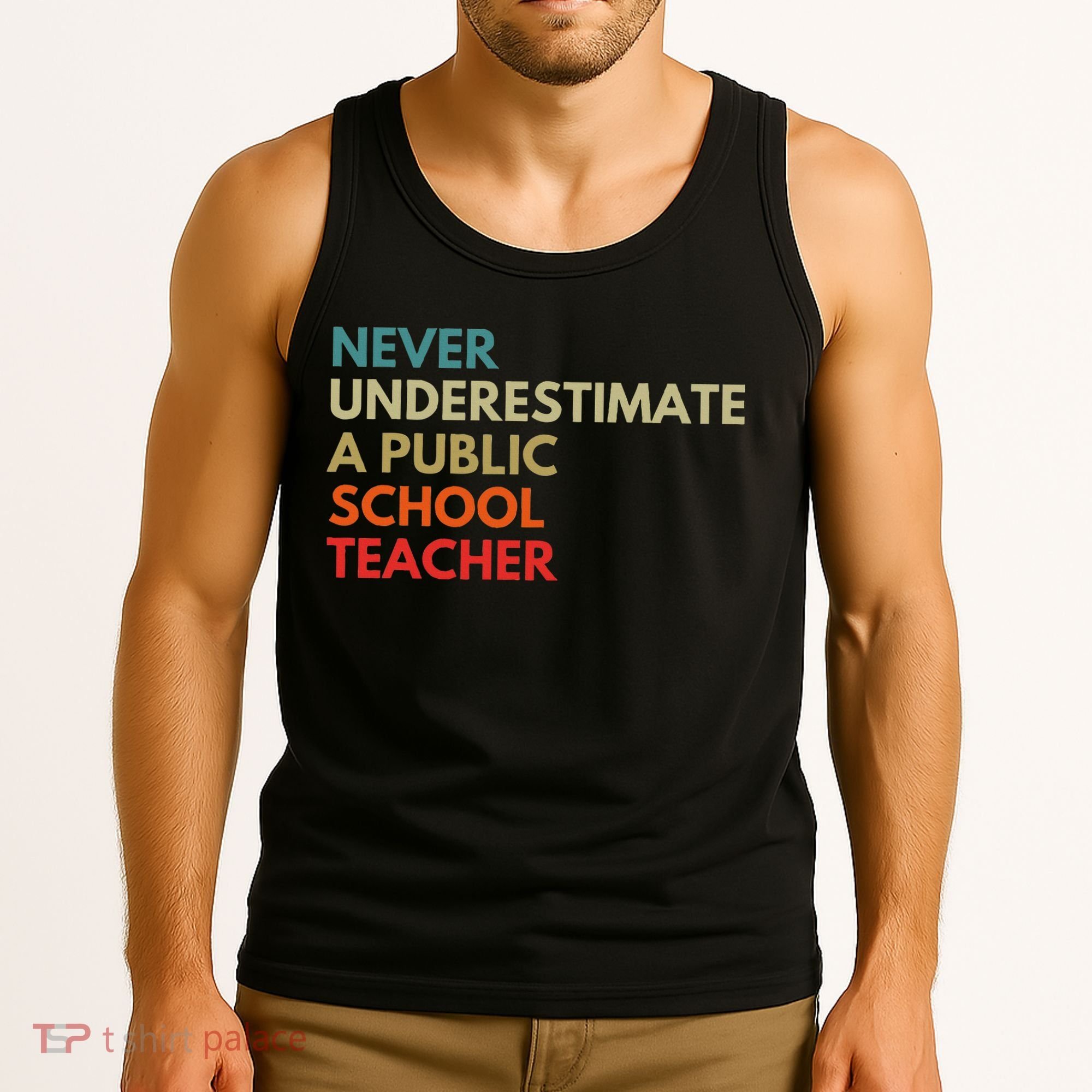 Never Underestimate A Public School Teacher Walz Waltz Tank Top