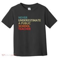 Never Underestimate A Public School Teacher Walz Waltz Toddler T-Shirt thumb 0