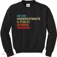 Never Underestimate A Public School Teacher Walz Waltz Kids Sweatshirt thumb 0