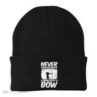 Never Underestimate A Mom With A Bowhunting Arrows Archery Gift Beanie thumb 0