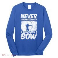 Never Underestimate A Mom With A Bowhunting Arrows Archery Gift Long Sleeve Shirt thumb 0
