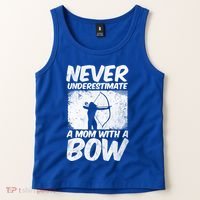 Never Underestimate A Mom With A Bowhunting Arrows Archery Gift Tank Top thumb 2