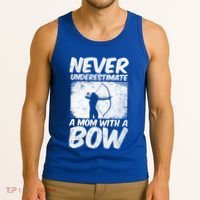 Never Underestimate A Mom With A Bowhunting Arrows Archery Gift Tank Top thumb 3