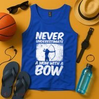 Never Underestimate A Mom With A Bowhunting Arrows Archery Gift Tank Top thumb 4