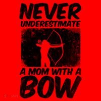 Never Underestimate A Mom With A Bowhunting Arrows Archery Gift Santa Hat thumb 1
