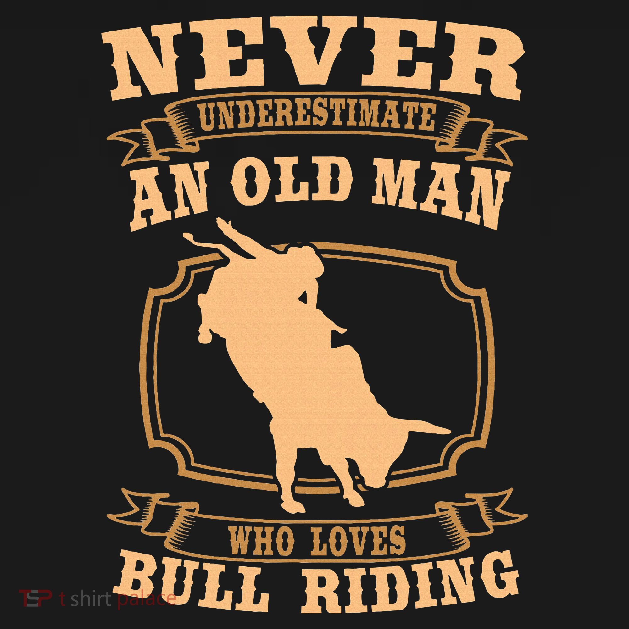 Never Underestimate An Old Man Bull Riding Rodeo Sport Women's Hoodie