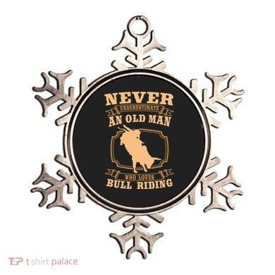 Never Underestimate An Old Man Bull Riding Rodeo Sport Ornament