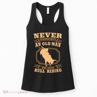 Never Underestimate An Old Man Bull Riding Rodeo Sport Women's Tank Top thumb 0