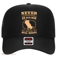 Never Underestimate An Old Man Bull Riding Rodeo Sport Hat thumb 0