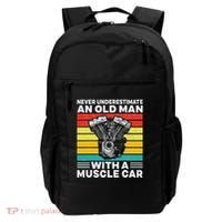 Never Underestimate An Old Man With A Muscle Car Backpack thumb 0