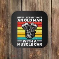 Never Underestimate An Old Man With A Muscle Car Coaster thumb 0