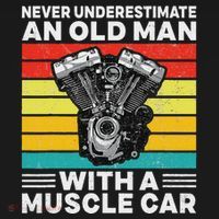 Never Underestimate An Old Man With A Muscle Car Women's Hoodie thumb 2