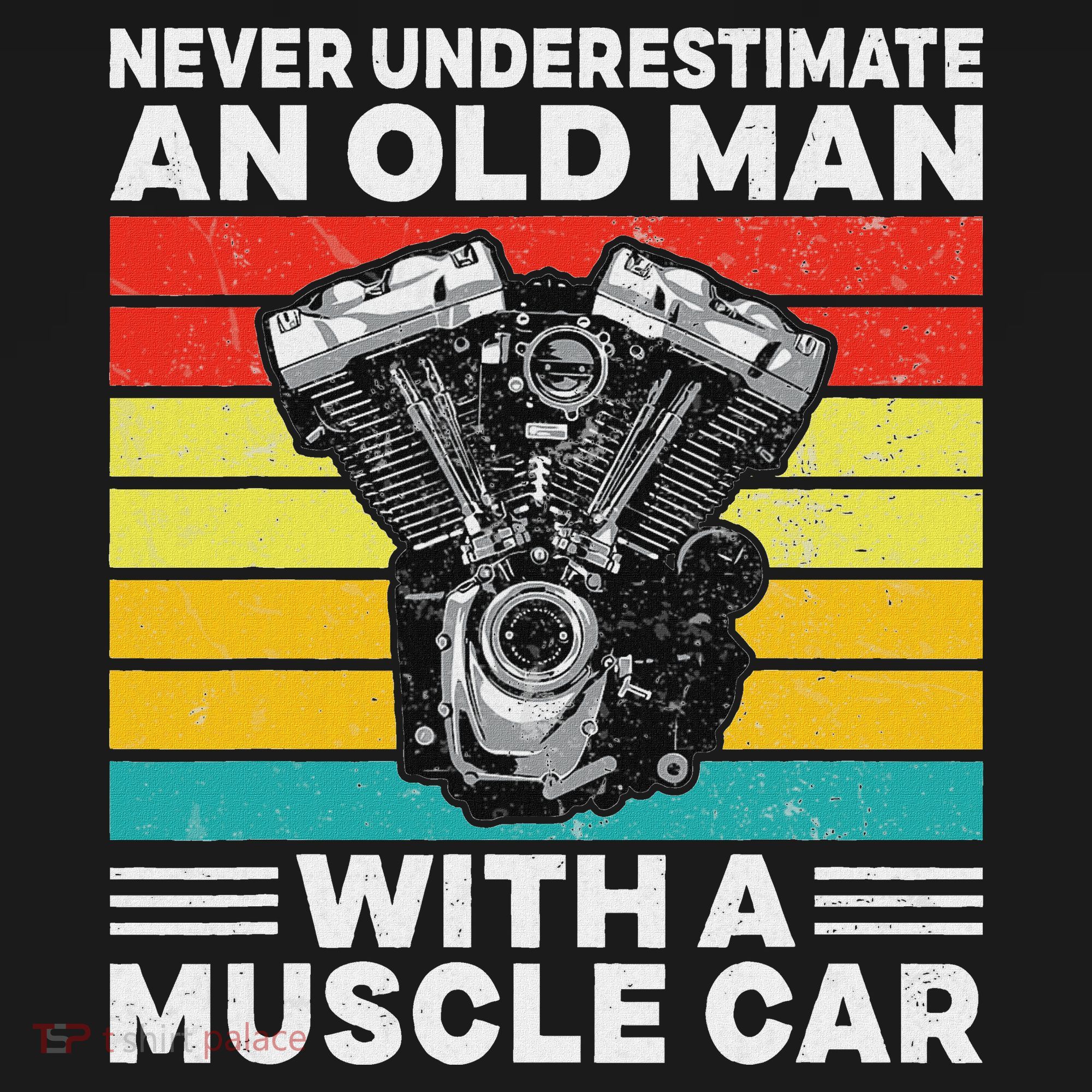 Never Underestimate An Old Man With A Muscle Car Women's Hoodie