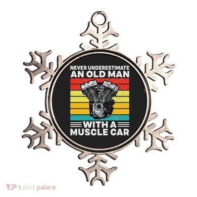 Never Underestimate An Old Man With A Muscle Car Ornament