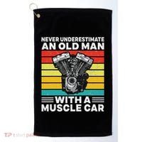 Never Underestimate An Old Man With A Muscle Car Golf Towel thumb 0