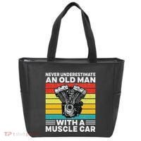 Never Underestimate An Old Man With A Muscle Car Tote Bag thumb 0