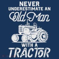 Never Underestimate An Old Man With A Tractor - Funny Farmer Visor thumb 3