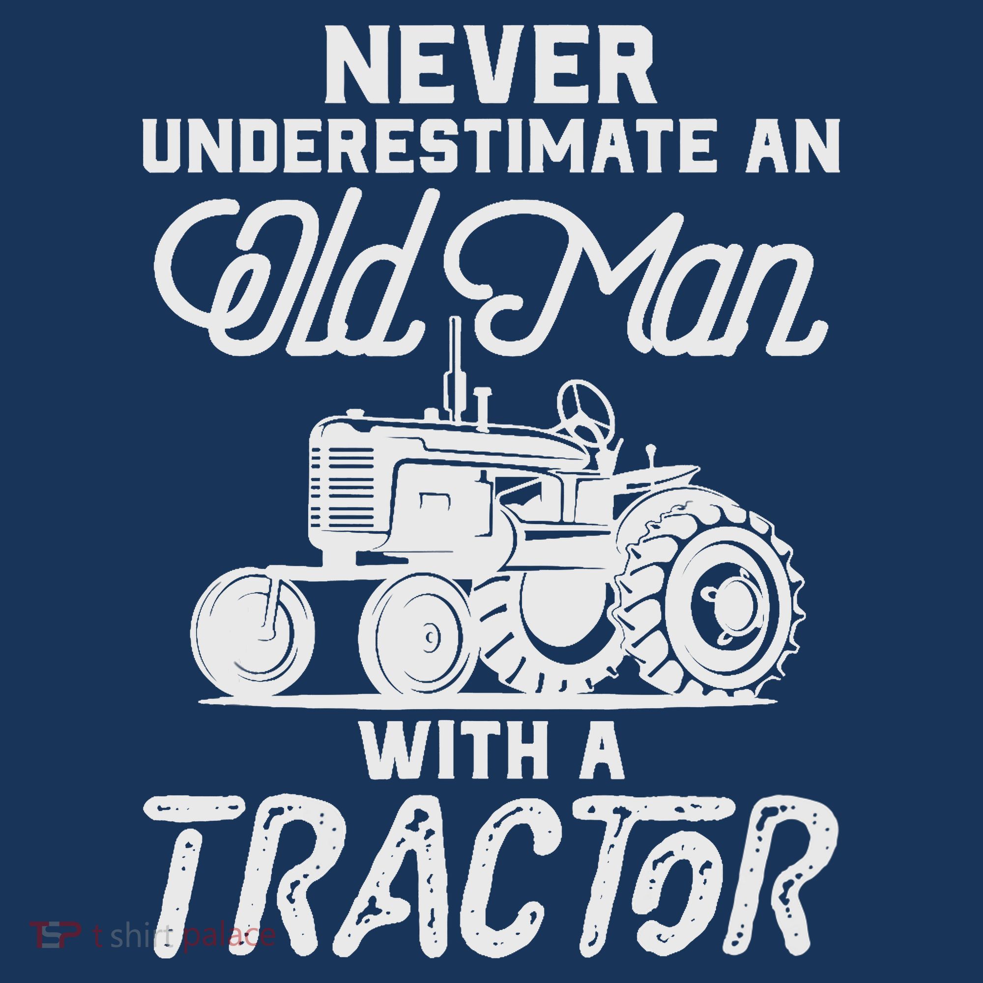 Never Underestimate An Old Man With A Tractor - Funny Farmer Kids Sweatshirt