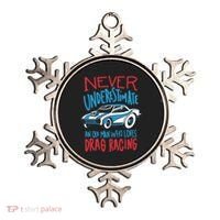 Never Underestimate An Old Man Who Loves Drag Racing Ornament thumb 0