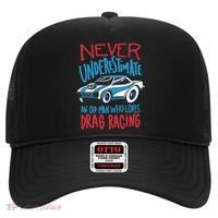 Never Underestimate An Old Man Who Loves Drag Racing Hat thumb 0