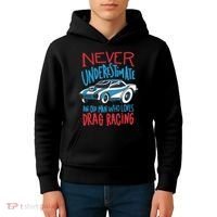 Never Underestimate An Old Man Who Loves Drag Racing Kids Hoodie thumb 4