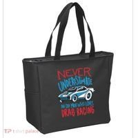 Never Underestimate An Old Man Who Loves Drag Racing Tote Bag thumb 2