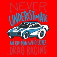 Never Underestimate An Old Man Who Loves Drag Racing Santa Hat thumb 1