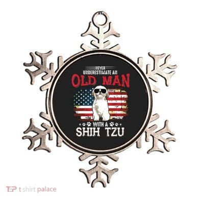 Never Underestimate An Old Man With A Shih Tzu Costume Gift Ornament
