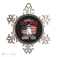 Never Underestimate An Old Man With A Shih Tzu Costume Gift Ornament thumb 0