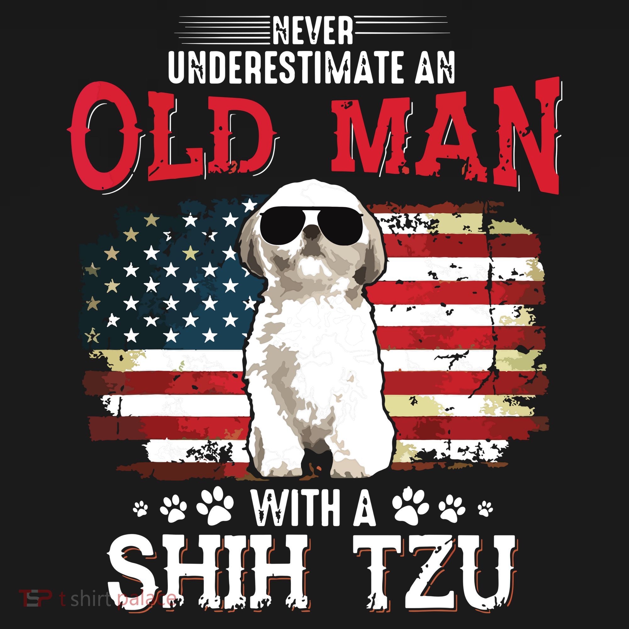Never Underestimate An Old Man With A Shih Tzu Costume Gift Ornament