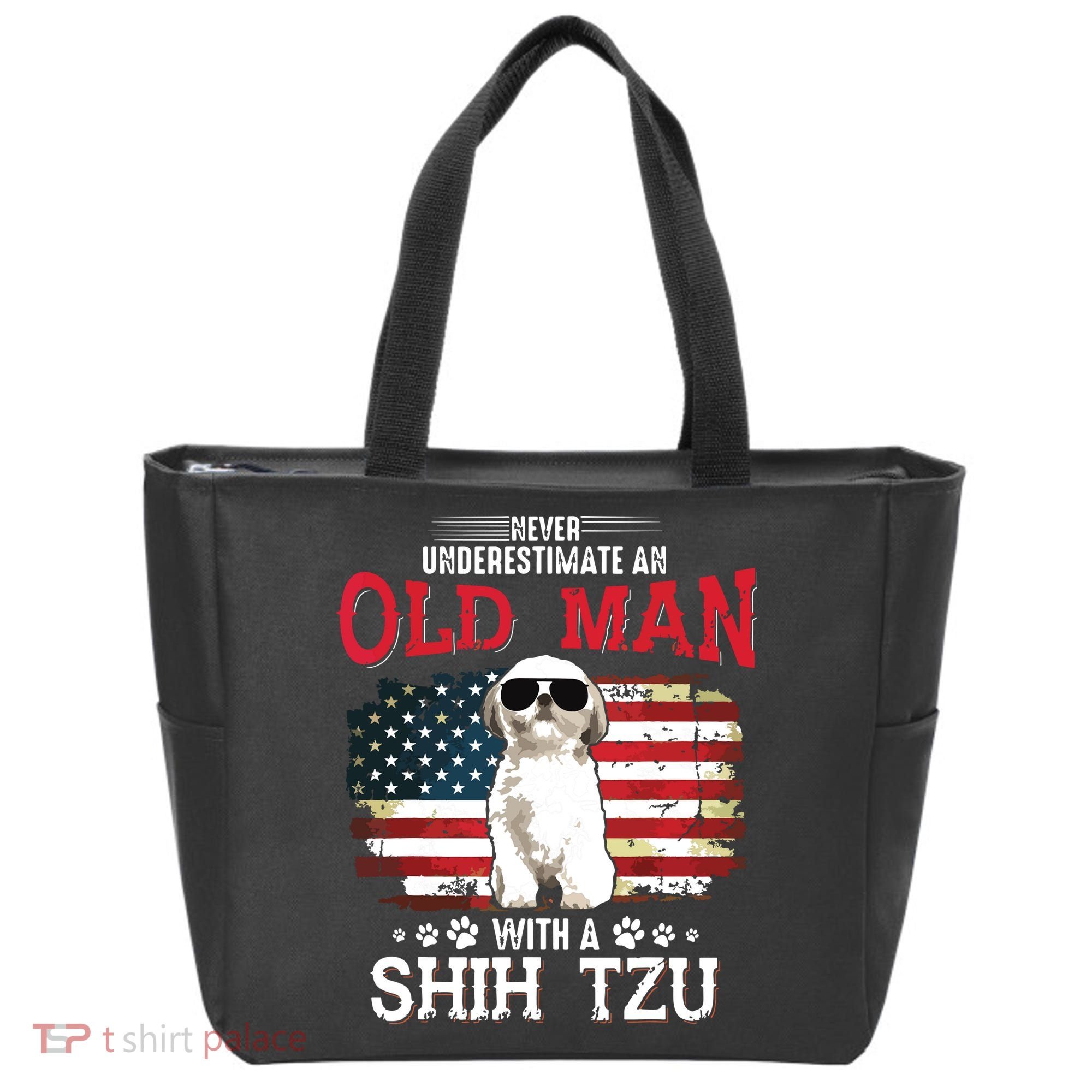 Never Underestimate An Old Man With A Shih Tzu Costume Gift Tote Bag