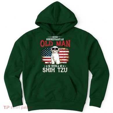 Never Underestimate An Old Man With A Shih Tzu Costume Gift Hoodie