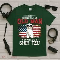 Never Underestimate An Old Man With A Shih Tzu Costume Gift T-Shirt thumb 5