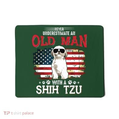 Never Underestimate An Old Man With A Shih Tzu Costume Gift Mousepad