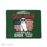 Never Underestimate An Old Man With A Shih Tzu Costume Gift Mousepad thumb 0