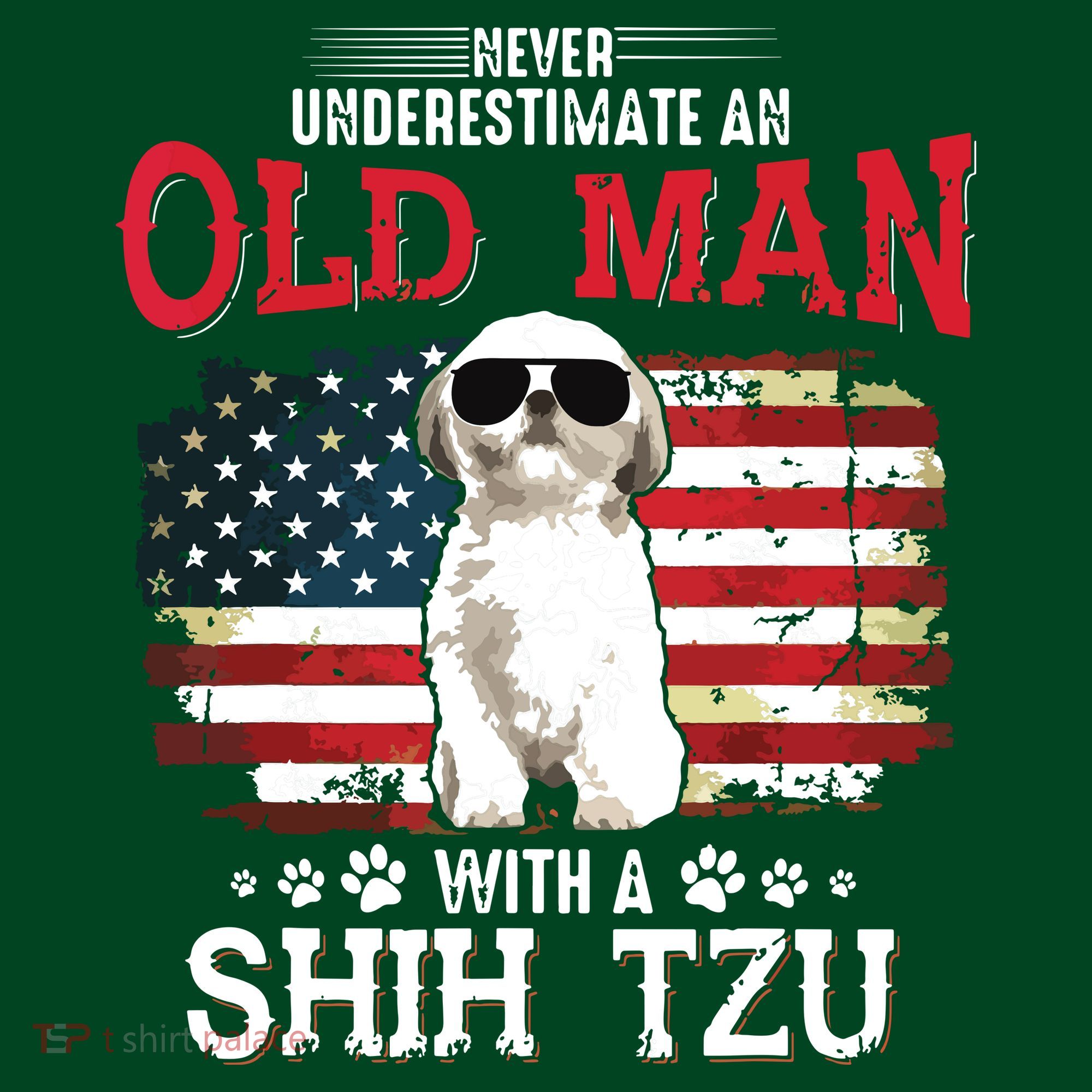 Never Underestimate An Old Man With A Shih Tzu Costume Gift Mousepad