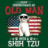 Never Underestimate An Old Man With A Shih Tzu Costume Gift Kids Sweatshirt thumb 2