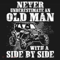 Never Underestimate An Old Man With A Side By Side SXS UTV Apron thumb 3